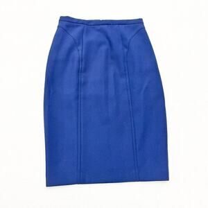 Reiss Verdi Pencil Skirt Back Slit Navy Blue Straight Size 2